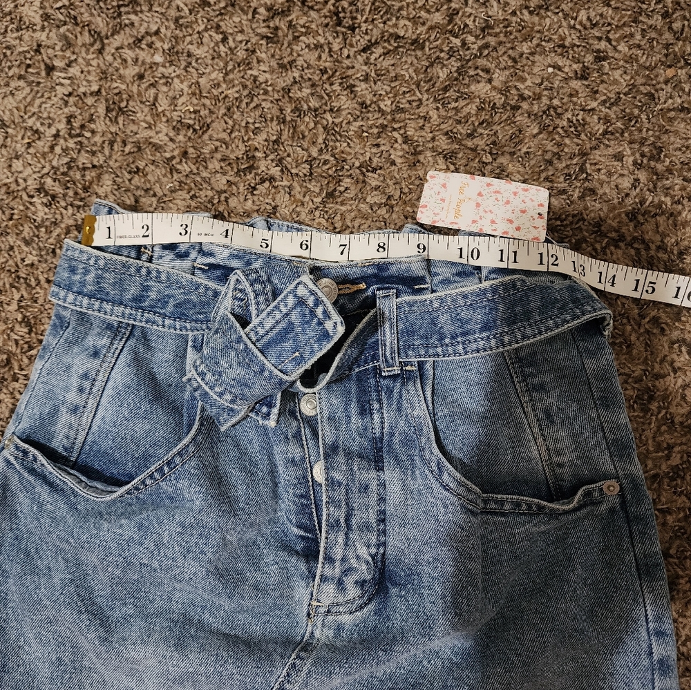 Free People Indigo Mini Skirt Size 25 - Picture 6 of 7